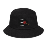 Brain Candy Denim Bucket Hat (Black Heart)