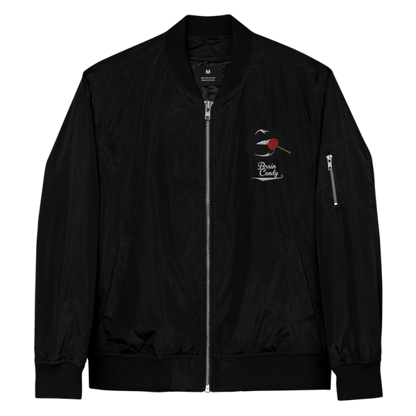 Brain Candy Recycled Bomber Jacket (Black Heart)